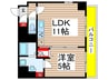 リヴェ－ルビックパイン 1LDKの間取り