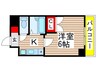 リヴェ－ルビックパイン 1Kの間取り