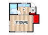 コーポ沼沢 1Kの間取り