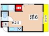 ベルハイム 1Kの間取り