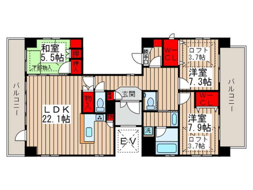 間取図 新鎌スカイタワー