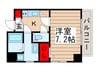 新鎌スカイタワー 1Kの間取り