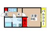 エスケイ末広 1Kの間取り