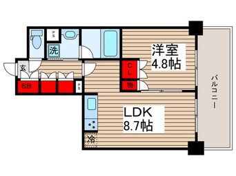 間取図 パークアクシス門前仲町テラス