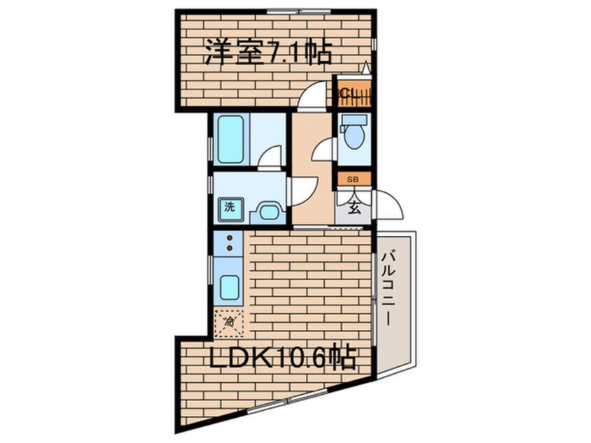 間取図 フォアス東新宿