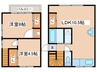 田中アパート 2LDKの間取り