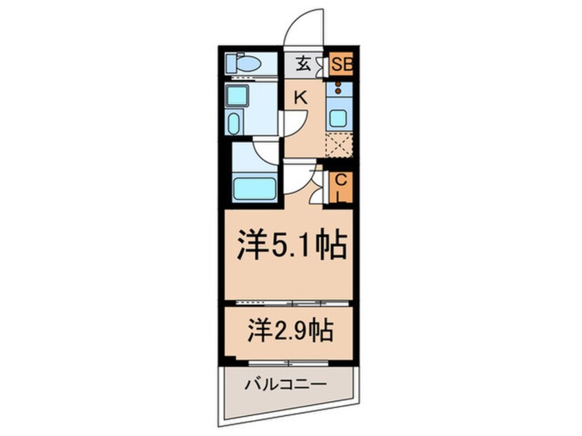 間取図 ブライズ二子新地