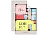 ソンプリュム文京 1LDKの間取り