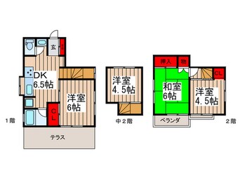 間取図 五香西一丁目貸家