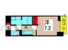 アグレアーブル　エモア 1Kの間取り