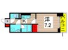アグレアーブル　エモア 1Kの間取り