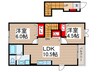 パークアドニス弐番館 2LDKの間取り