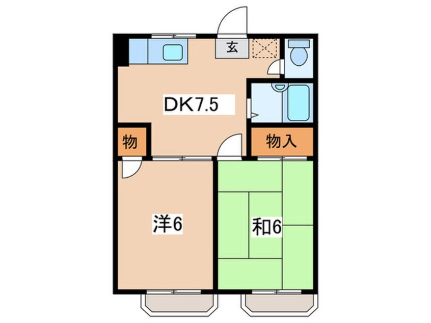 間取図 コーポ サクライ