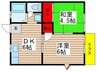 カ－サ宮久保 2DKの間取り