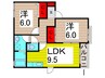 シャロ－ム 2LDKの間取り