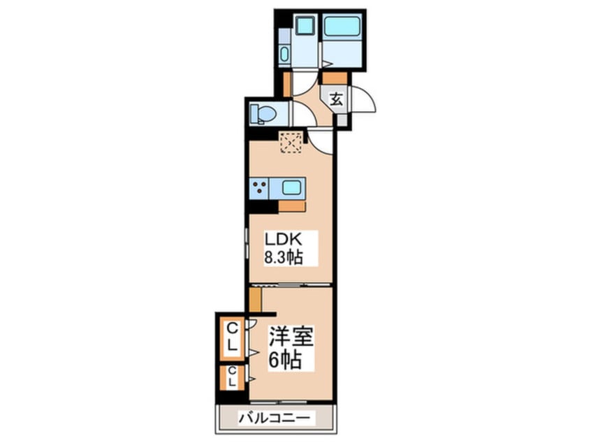 間取図 仮)D-ROOMPREMIUM多磨霊園駅