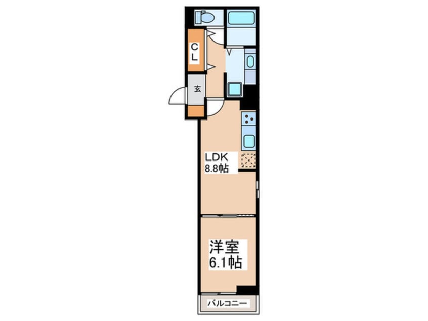 間取図 仮)D-ROOMPREMIUM多磨霊園駅