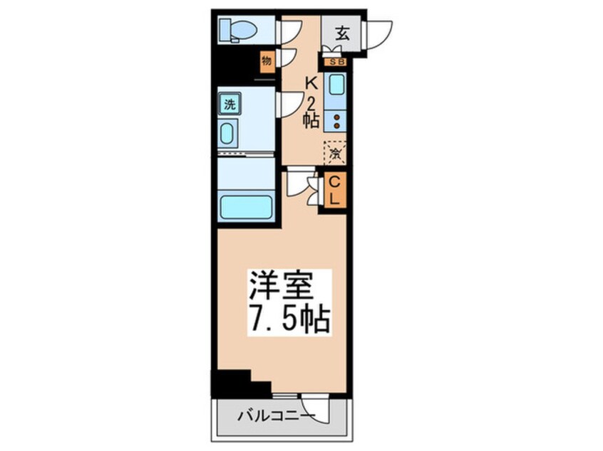 間取図 S-RESIDENCE日本橋馬喰町