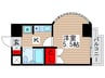 Ｔ′ｓ　ｇａｒｄｅｎ南柏 1Kの間取り