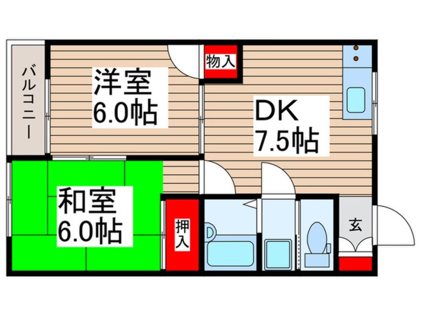 間取図 リエス鶴瀬