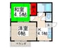 グリーンハイツあかね 2Kの間取り