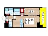 新日本EXビル 1LDKの間取り