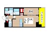 新日本EXビル 1LDKの間取り