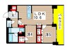 新日本EXビル 2LDKの間取り