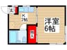 第１ウィスタリア 1Kの間取り