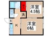 Mハイツ 2Kの間取り