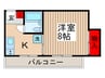 エルスタンザ新松戸 1Kの間取り