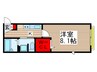 ＣＵＲＡＶＩＥ 1Kの間取り