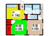 トリエ－ルもとまち 2Kの間取り