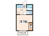 アミティ－Ｎｏ３ 1Kの間取り