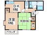 アム－ル勝瀬Ⅱ 2DKの間取り