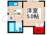 マーメイドはうす 1Kの間取り