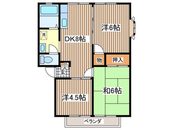 間取図 メゾン・クレ－ル