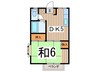 エステートピア都岡 1DKの間取り