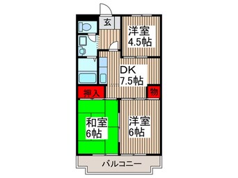 間取図 ジュネス浅間台