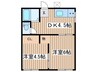 双葉荘 2DKの間取り