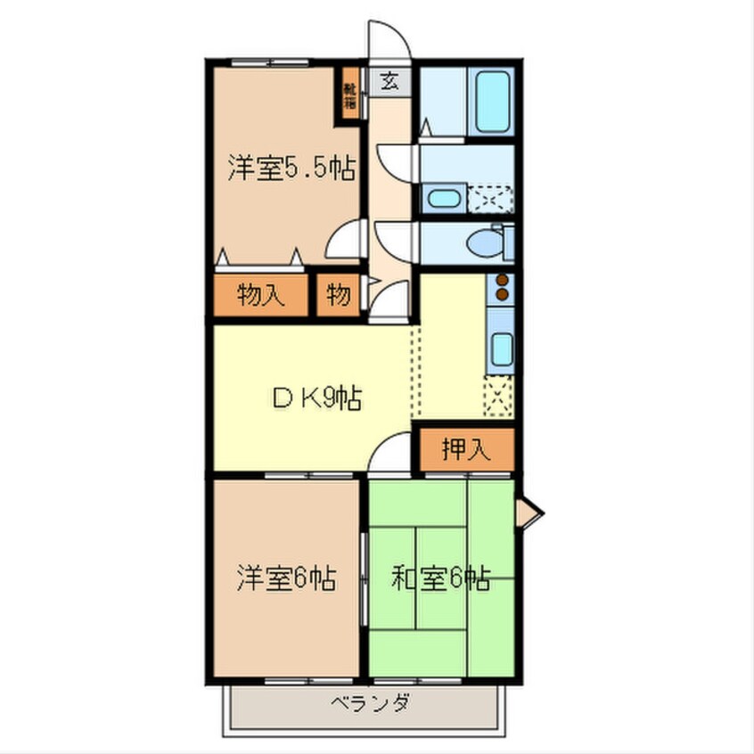 間取図 ロックヒルズＡ棟