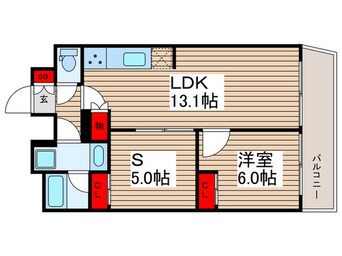 間取図 ＧＥＮＯＶＩＡ鐘ヶ淵