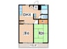 サンビレッジ瀬谷Ｄ 2DKの間取り