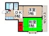 カ－サ  グレイシア 2DKの間取り