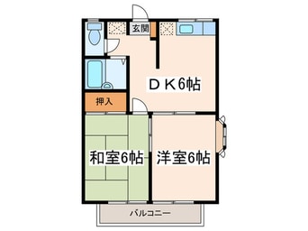 間取図 ｴｽﾃｰﾄﾋﾟｱｿｼｱﾙA