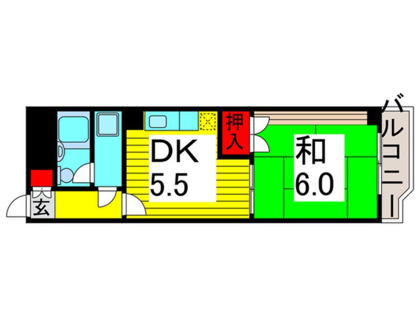 間取図 ﾗｲｵﾝｽﾞﾏﾝｼｮﾝ堀切菖蒲園(410)