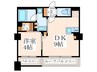 ザ・パークハビオ新宿 1DKの間取り