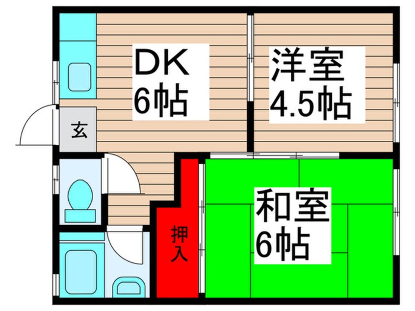 間取図 ビアンカ東金町Ｂ棟