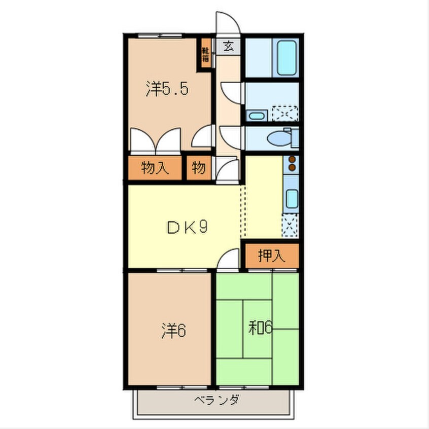 間取図 ロックヒルズＢ棟