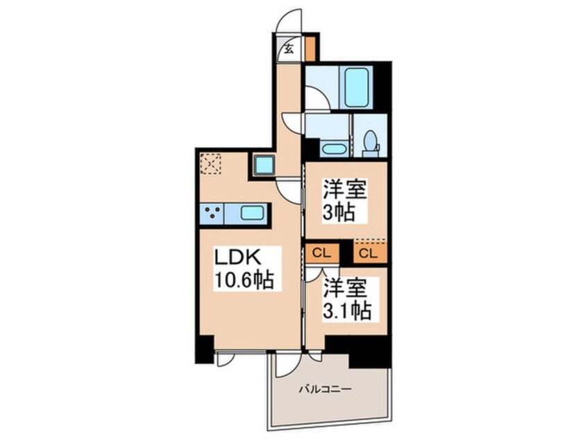 間取図 JMFレジデンス蔵前二丁目